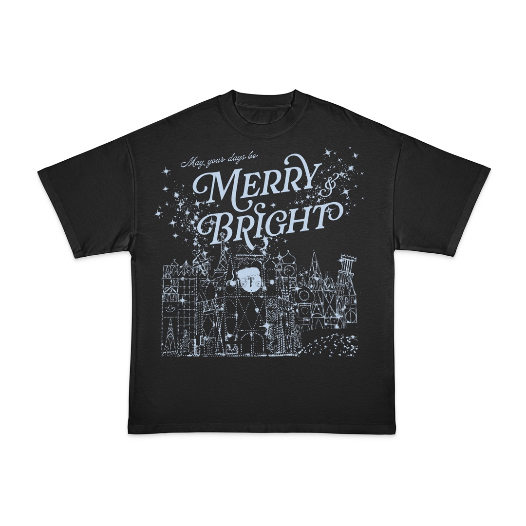 OVERSIZED MERRY & BRIGHT TEE